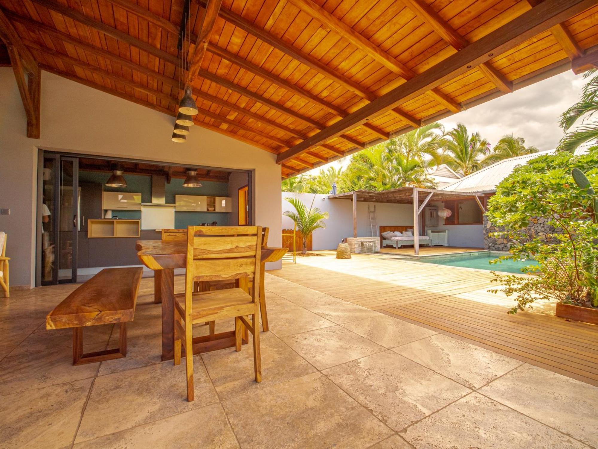La Kaz Veloutier - Villa 4 Chambres Avec Piscine La Saline Le Bains Kültér fotó