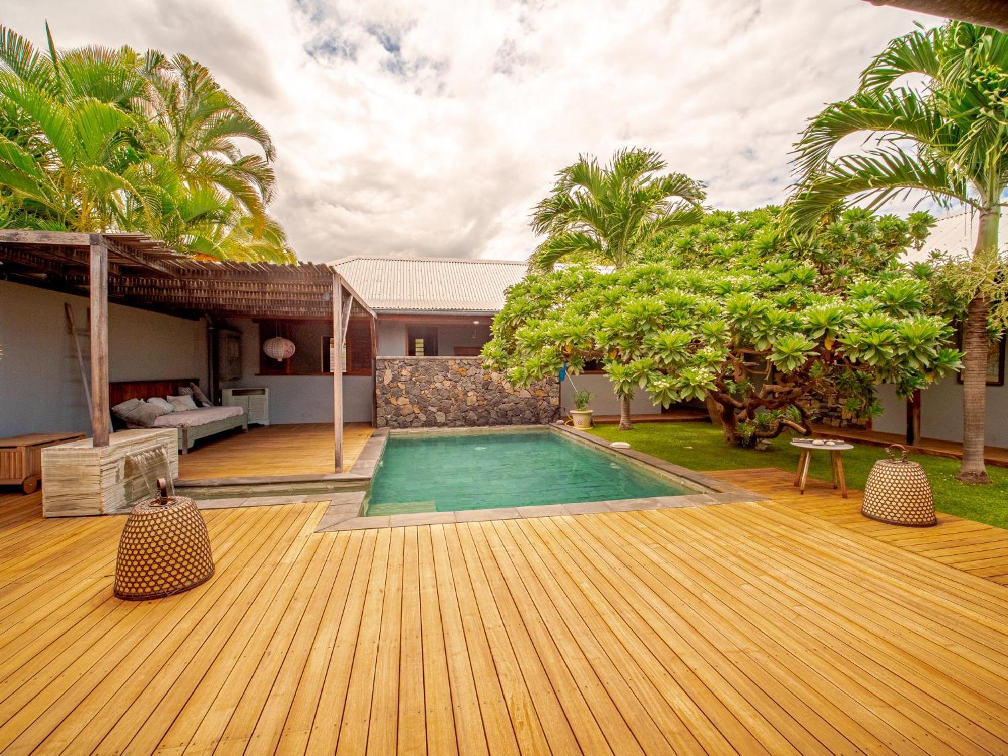 La Kaz Veloutier - Villa 4 Chambres Avec Piscine La Saline Le Bains Kültér fotó