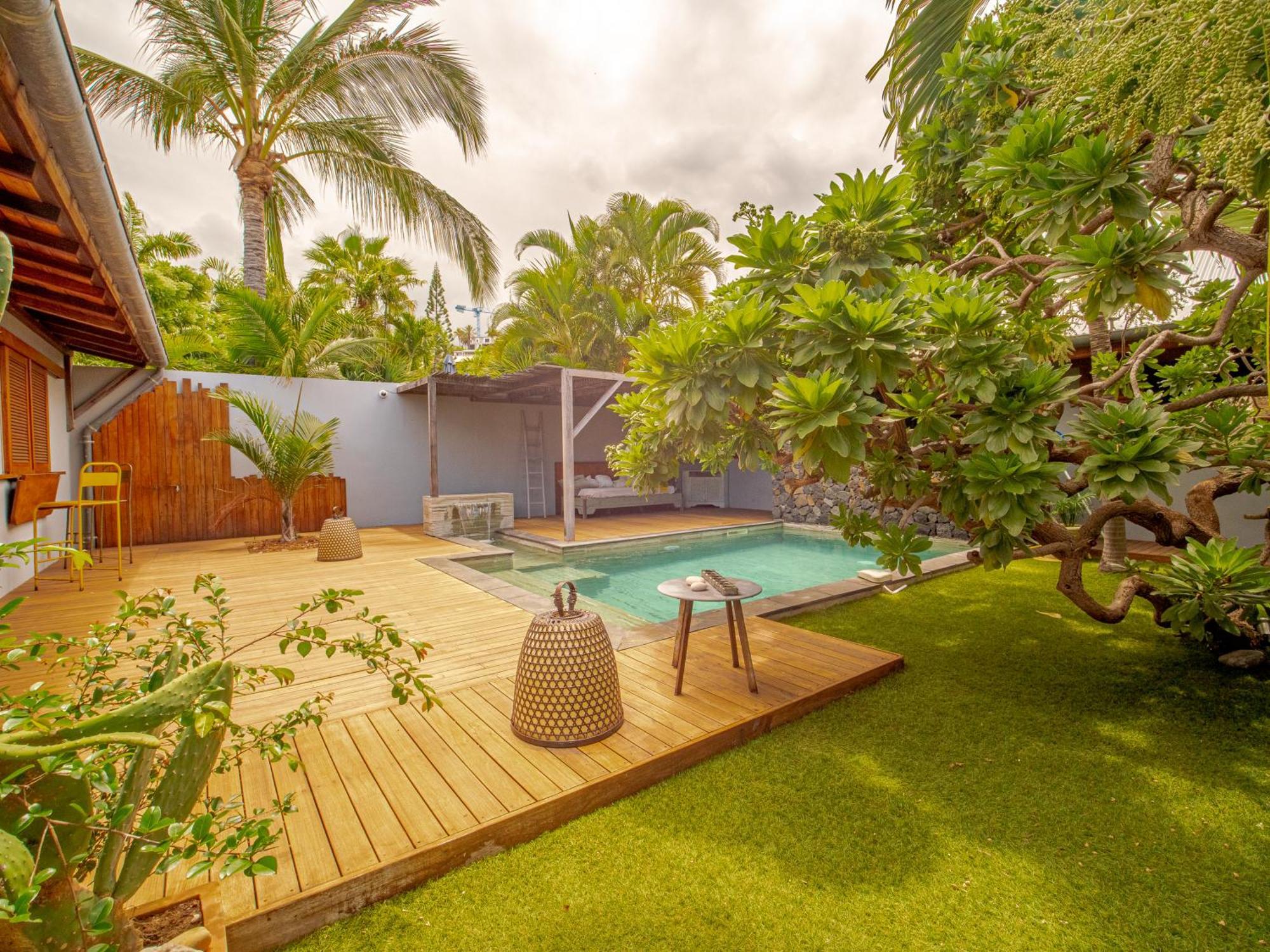 La Kaz Veloutier - Villa 4 Chambres Avec Piscine La Saline Le Bains Kültér fotó