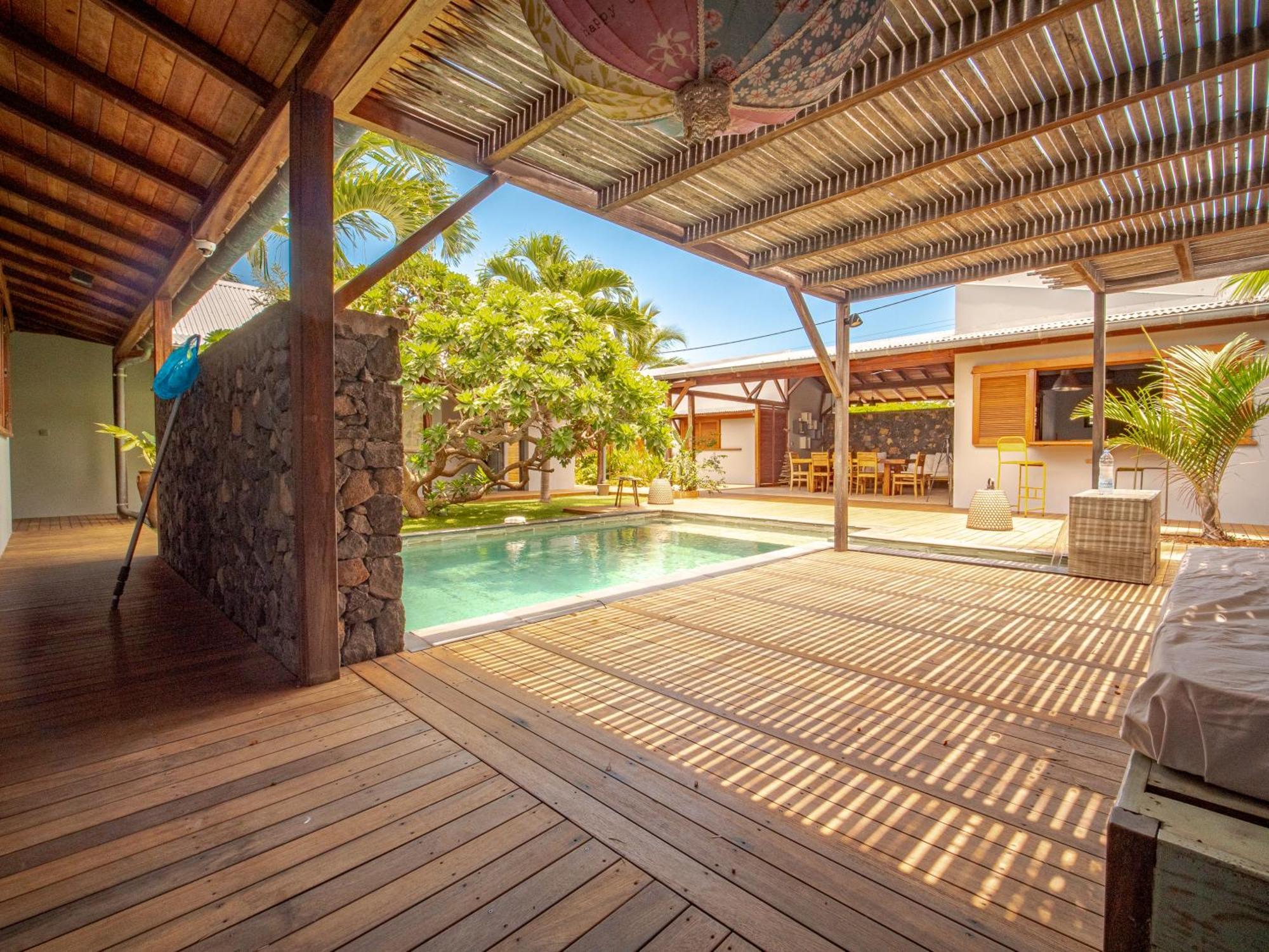 La Kaz Veloutier - Villa 4 Chambres Avec Piscine La Saline Le Bains Kültér fotó