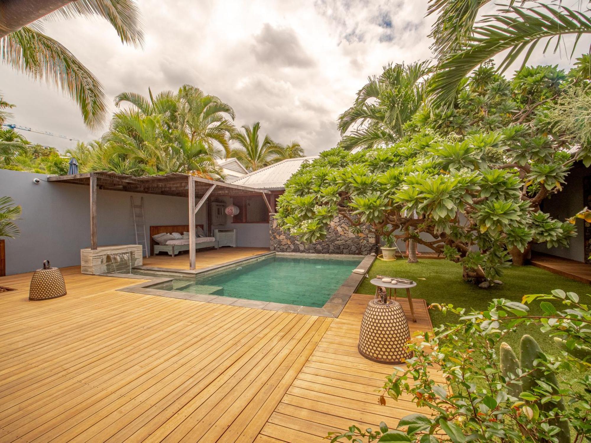 La Kaz Veloutier - Villa 4 Chambres Avec Piscine La Saline Le Bains Kültér fotó